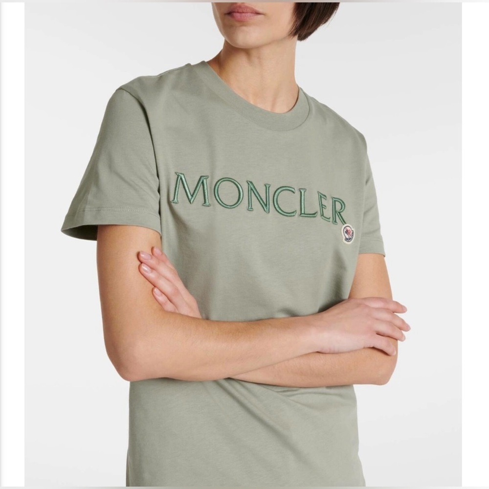 Moncler Logo Embroidered Cotton Shirt -Moncler